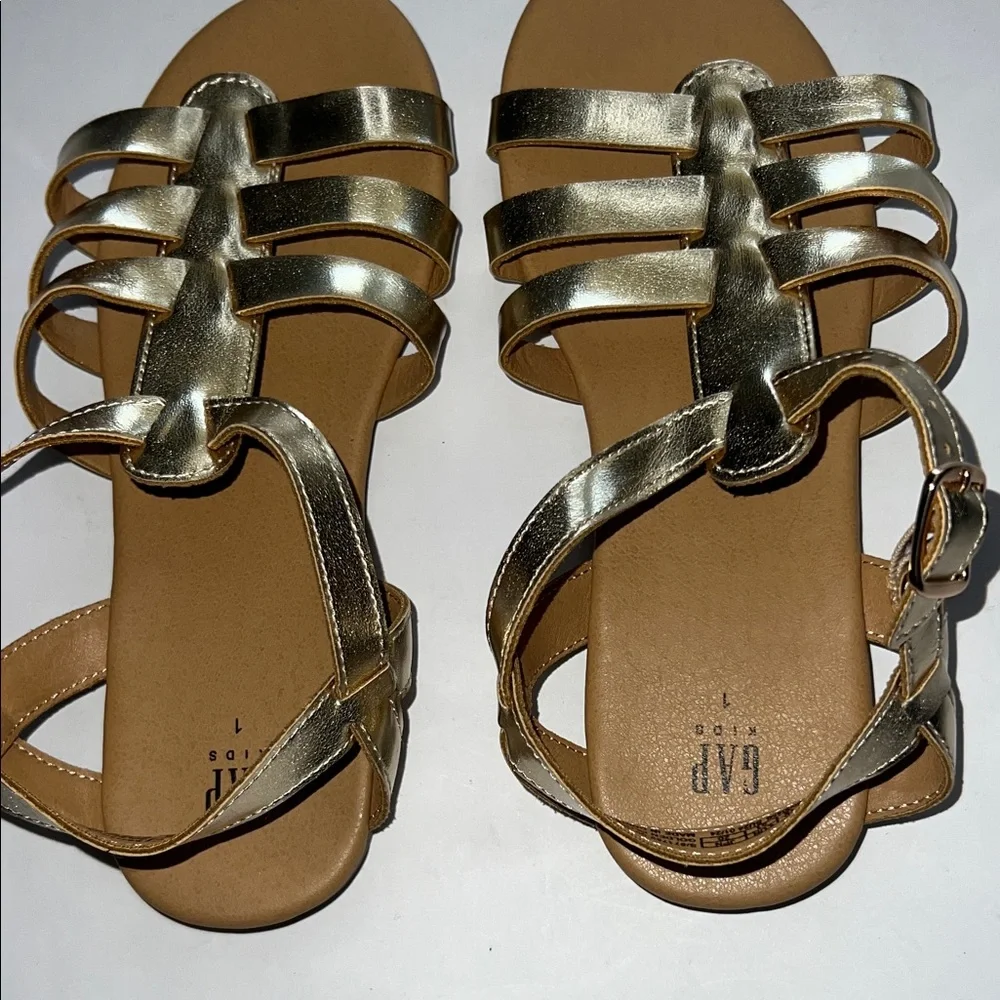 GAP Gold Strappy Sandals Kids Size 1